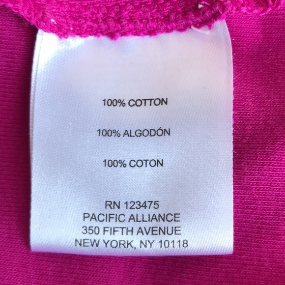 Ellen Tracy hot pink scoop neck top with gold grommets at neckline, size L - Picture 8 of 9